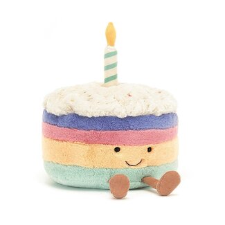 JellyCat Inc. Amuseable Rainbow Birthday Cake Plush