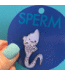 I Heart Guts Sperm Sparkly Enamel Pin