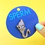 I Heart Guts Sperm Sparkly Enamel Pin