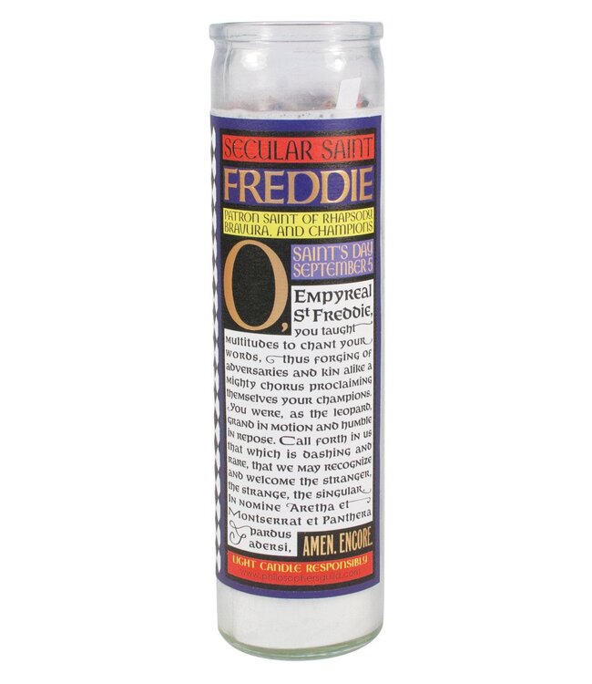 Freddie Mercury Secular Saint Candle