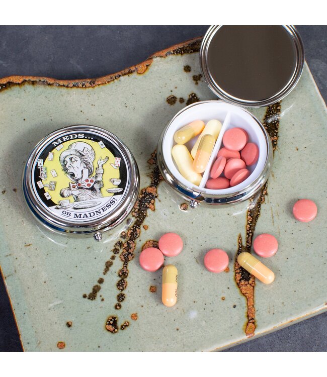 Mad Hatter "Meds or Madness" Pill Box
