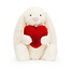 JellyCat Inc. Bashful Red Love Heart Bunny Little: Adorable Affection in Petite Plush