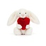 Bashful Red Love Heart Bunny Medium: Heartfelt Hugs in Plush Form