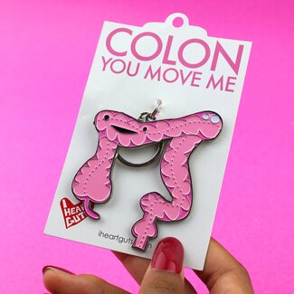 I Heart Guts Colon Keychain - You Move Me