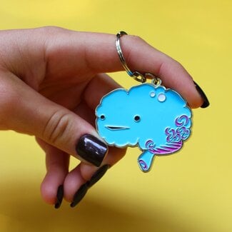 I Heart Guts Brain Keychain - All You Need is Lobe