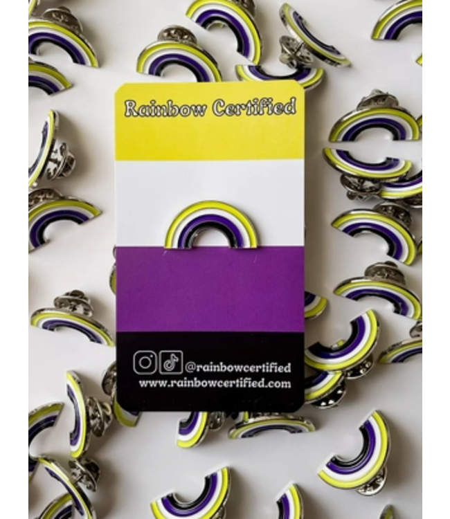 Non Binary Pride LGBTQ+ Rainbow Pin