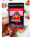 Flaming Heart Pronoun Pin- She/Her