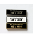 He/Him Pronoun Pin - Silver/Black