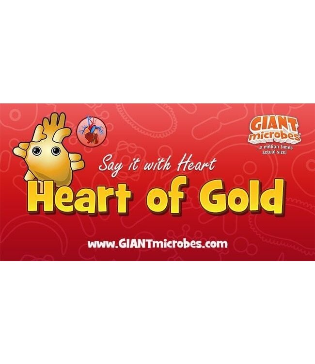 Giant Microbes Heart of Gold Educational Plush: Learn About Cardiology!