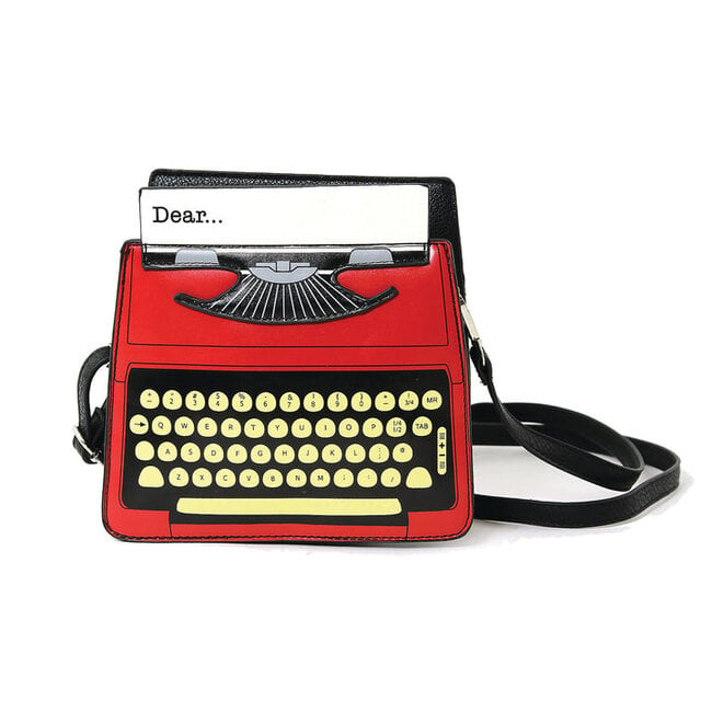 Vintage Red Typewriter Crossbody Bag