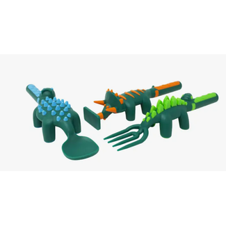 Constructive Eating Dino Utensils Trio - Set of 3