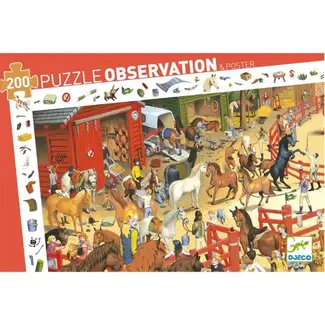 Djeco Observation Puzzle Horse riding 200pcs