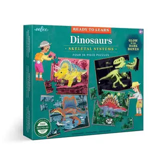 Eeboo Ready To Learn - Dino- 36 pc Puzzle Glow in the dark