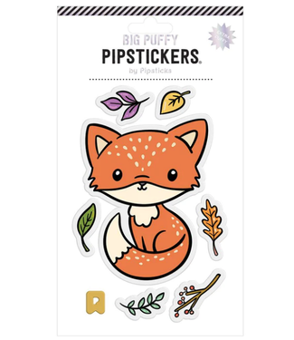 Pipsticks Big Puffy Red Fox Sticker