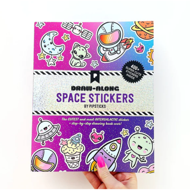 Space Doodles: Draw Along Sticker Book!