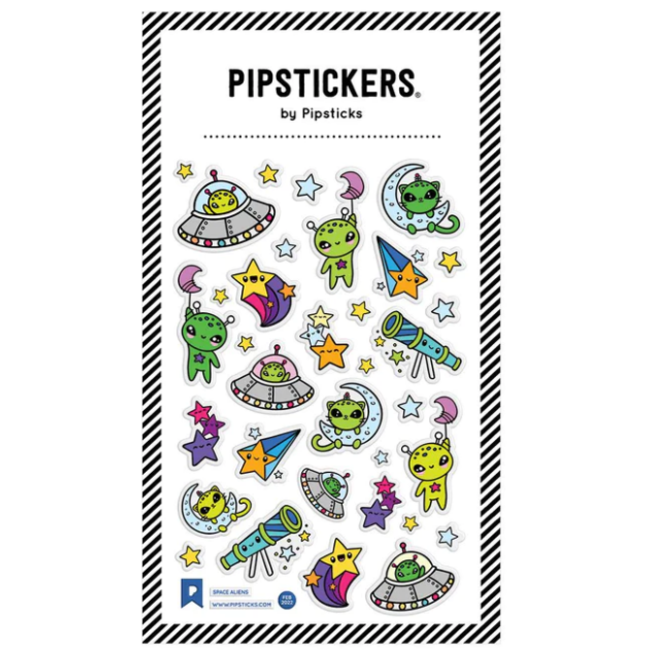 Puffy Space Aliens Stickers
