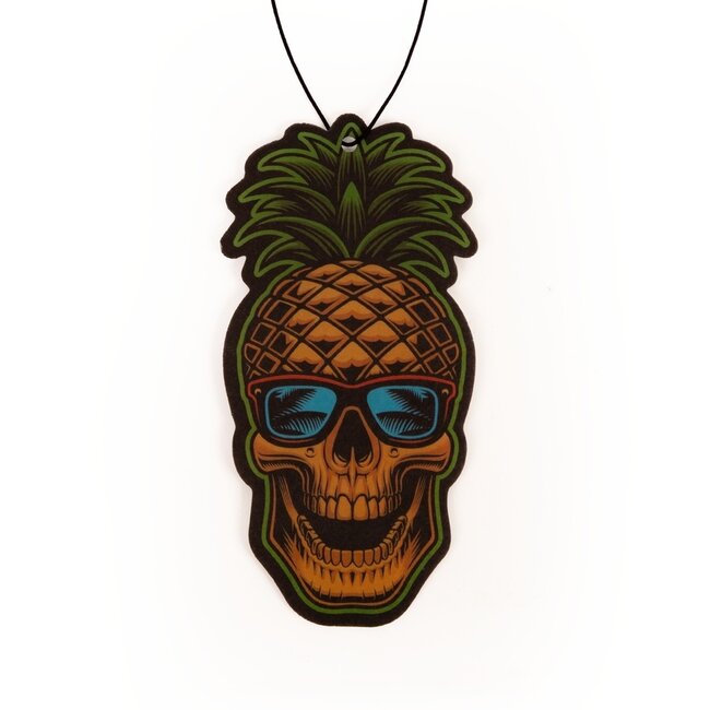 Pineapple Skull Air Freshener