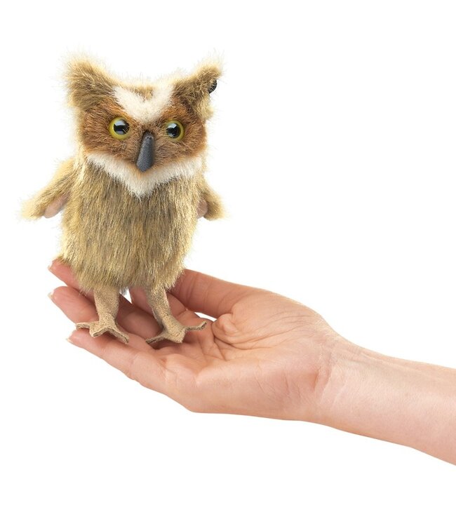 Mini Great Horned Owl Finger Puppet