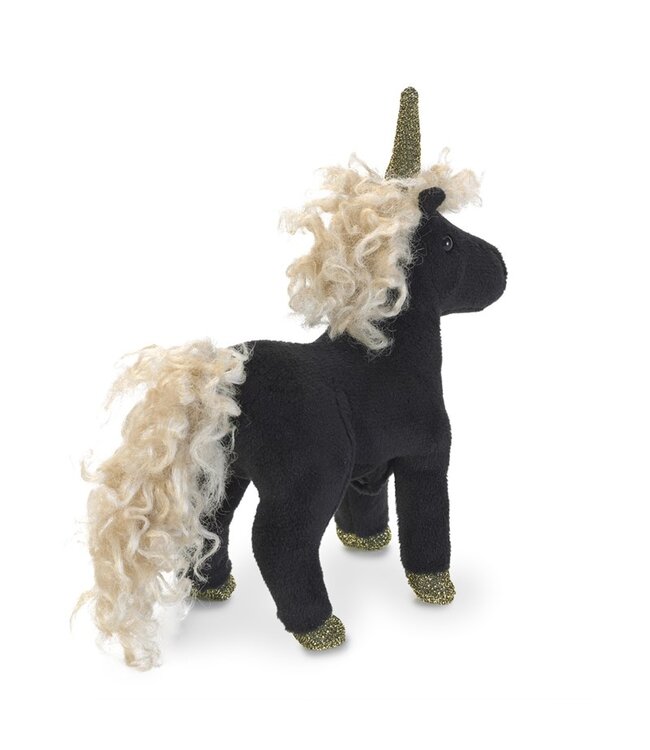 Mini Black Unicorn Finger Puppet