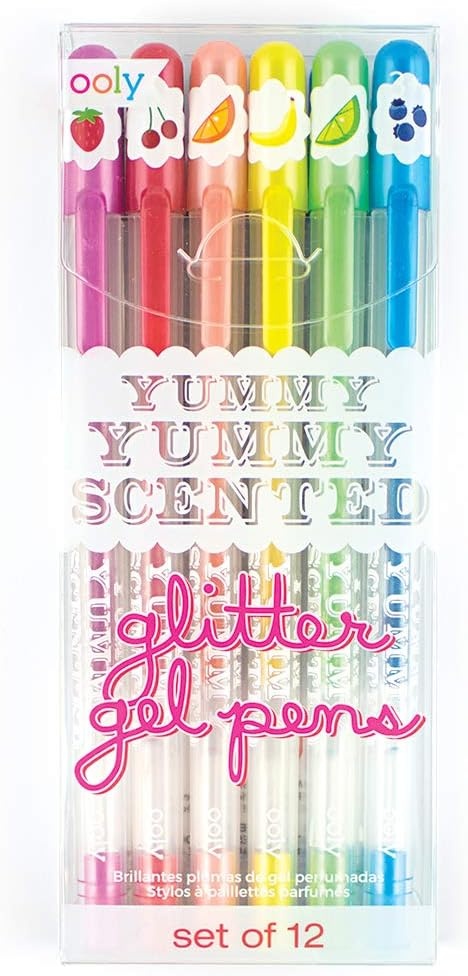 Scented Glitter Gel Pens - set of 12