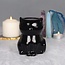 Shiny Black Cat Oil Burner: Elegant Aromatherapy Accent for Your Home