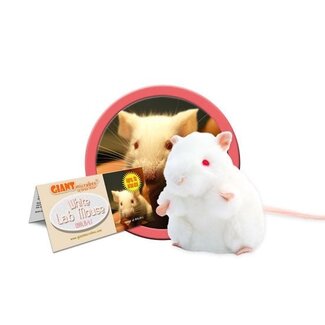 Giant Microbes White Lab Mouse Educational Plush