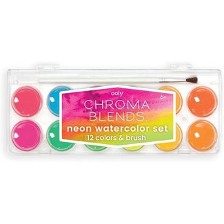 Ooly Chroma Blends Watercolors - Neon Set of 13