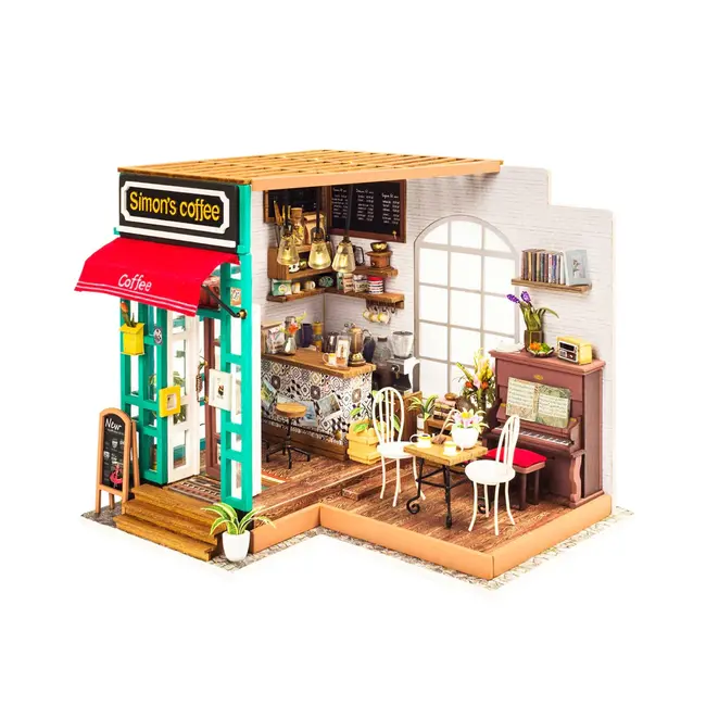 DIY Miniature House Kit: Simon's Coffee
