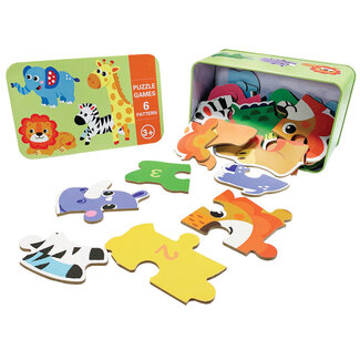 Streamline Zoo Animals Puzzle in a Tin