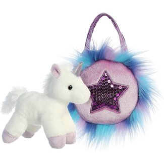 Aurora Sparkle Heart Purple Unicorn Purse