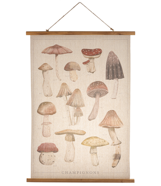 Ganz Mushroom Rolled Canvas Wall Decor