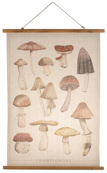 Mushroom Rolled Canvas Wall Decor