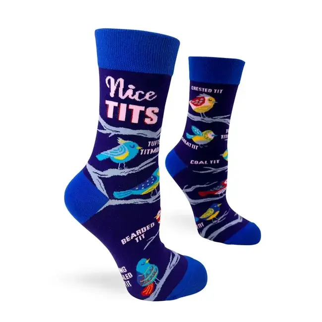 Cheeky Chirps: Fabdaz Nice Tits Women's Crew Socks