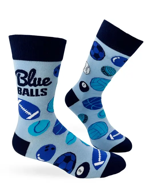 Blue Balls Mens Crew Socks