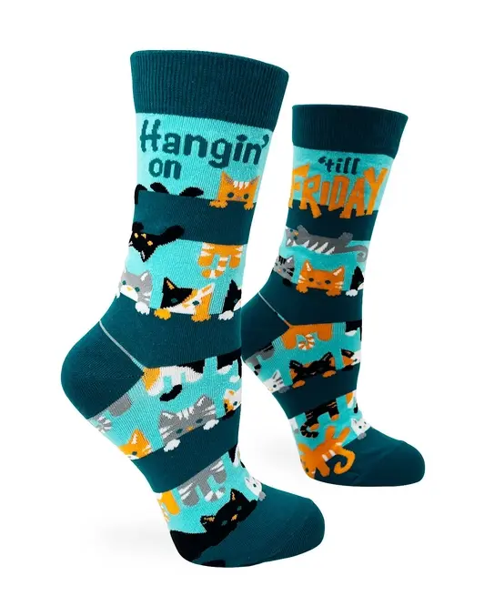 Hanging On Till Friday Crew Socks