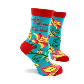 Fabdaz She Believed She Could Crew Socks