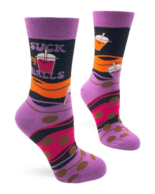 Suck My Balls Womans Crew Socks