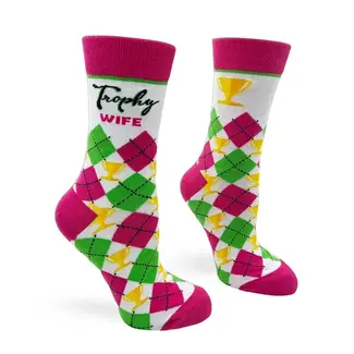 Fabdaz Trophy Wife Womans Crew Socks