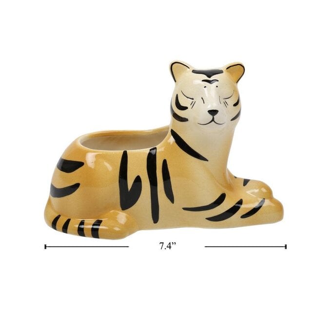 Tiger Roar: Ceramic Planter