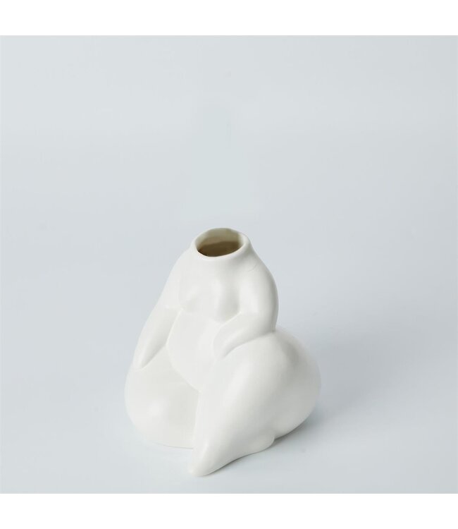 Serene Silhouette: Resting Woman Vase
