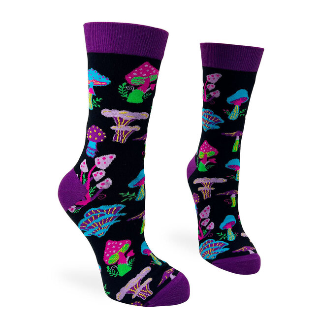 Mushroom Madness: Women's Trippy Crew Socks!