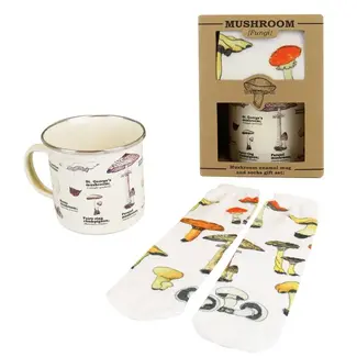 Gift Republic Mug and Sock Gift Set- Mushroom