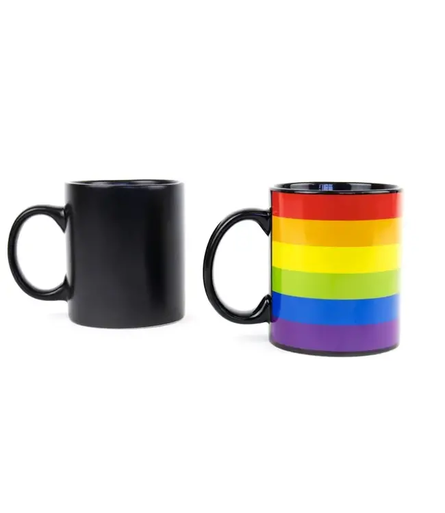 Colorful Brew Delight: Heat Reveal Rainbow Mug