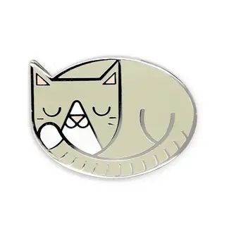 These Are Things Cat Nap Enamel Pin