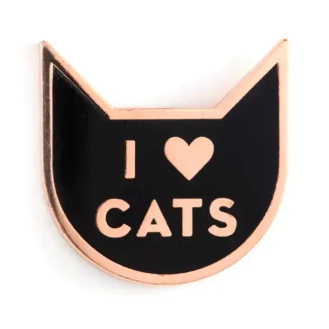 Feline Fancy: I Heart Cats Enamel Pin