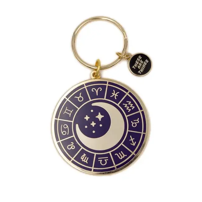 Starry-Eyed: Zodiac Wheel Keychain