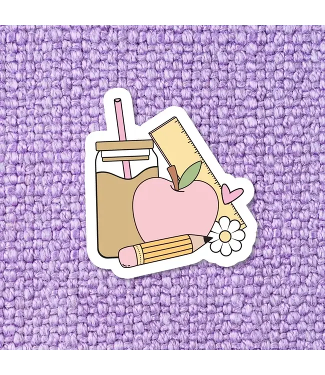 Cute Teacher Waterproof Vinyl Sticker