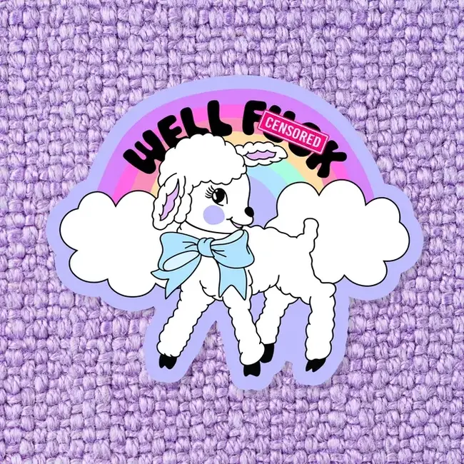 Funny Lamb Waterproof Vinyl Sticker