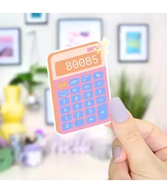 Stickers X Ashley Bexar Funny Calculator Waterproof Sticker