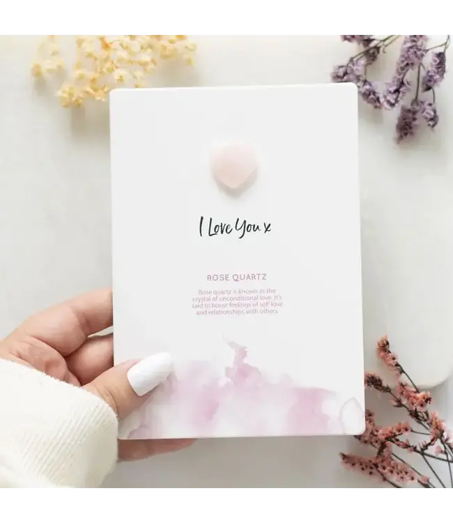 Rose Quartz Heartfelt Greeting Card